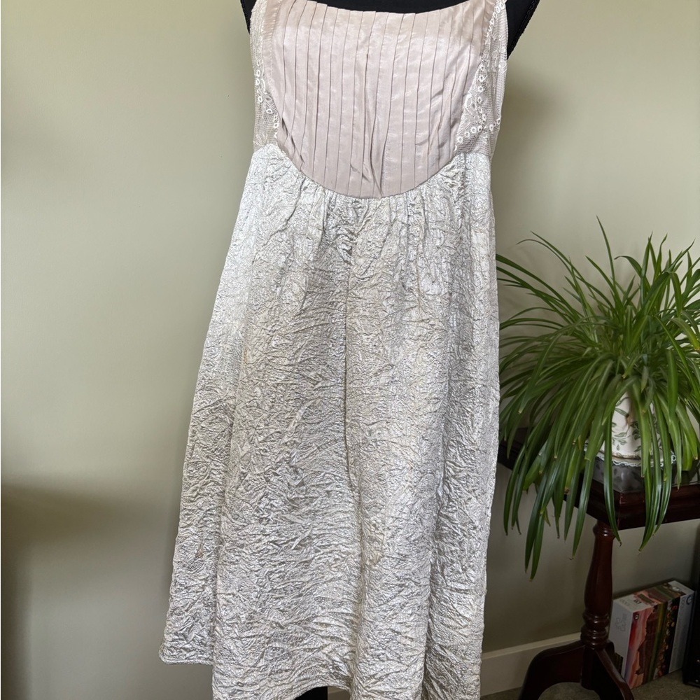 Cute  Creamy silver and beige Dress from Anthropologie